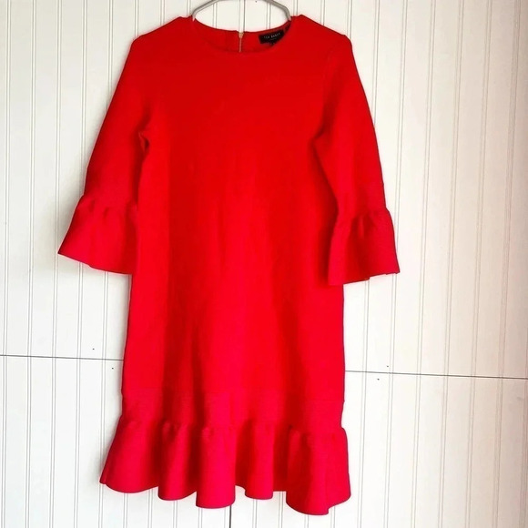 Ted Baker Size 4 Orange Tynia knitted Rib Detail Dress - Picture 4 of 7